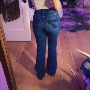 7 For All Mankind Dark Blue Flare Jeans